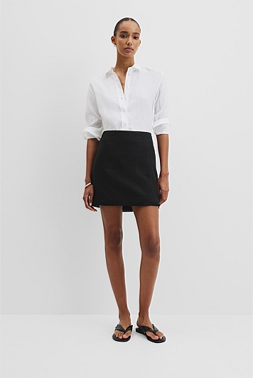 Frayed Mini Skirt