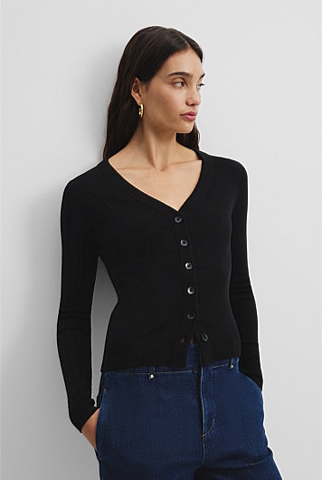 Wool Silk Cardigan