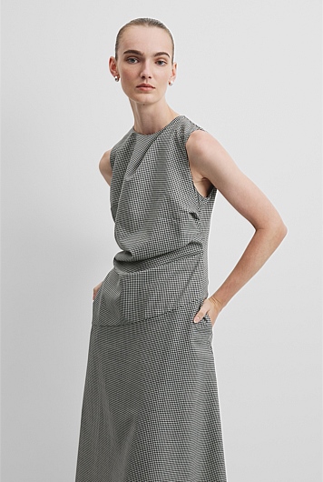 Gingham Midi Dress