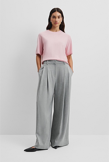 Organically Grown Cotton Blend Cashmere Blend T-Shirt