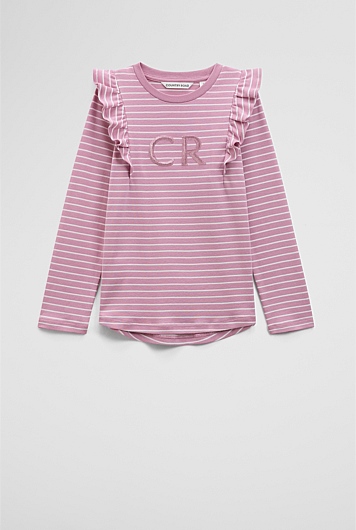 Australian Cotton Logo Frill T-Shirt
