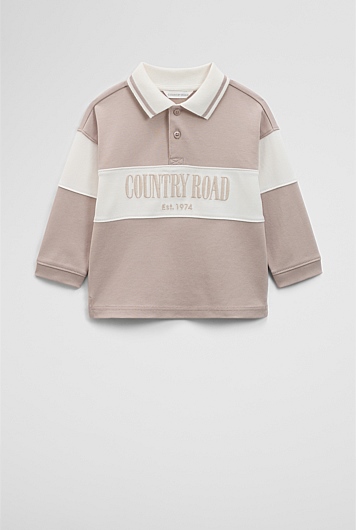 Organically Grown Cotton Logo Rugby T-Shirt