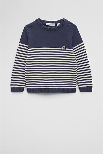Stripe Country Road Logo Knit