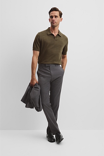 Australian Merino Short Sleeve Trophy Knit Polo