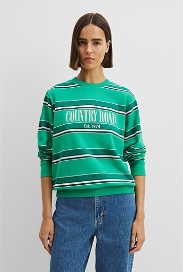 Australian Cotton Stripe Heritage Sweat