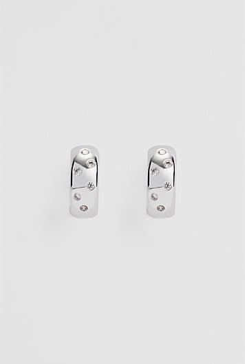 Mara Crystal Hoop Earring