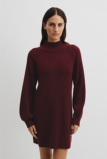 Australian Cotton Blend Knit Mini Dress