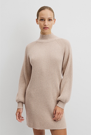 Australian Cotton Blend Knit Mini Dress