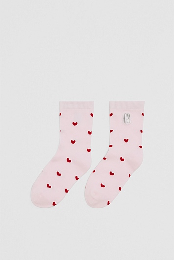 Country Road Heart Sock