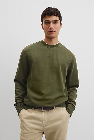 Australian Cotton Garment Dyed Crew Sweat