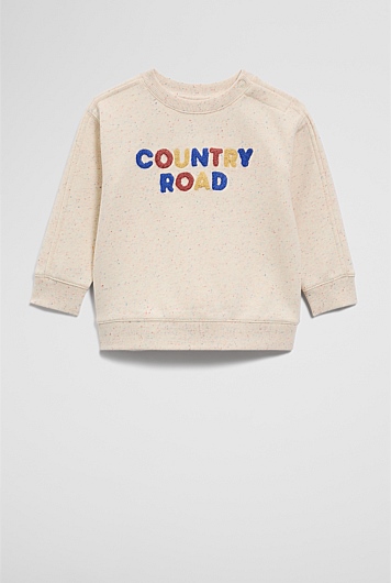 Australian Cotton Contrast Boucle Sweat