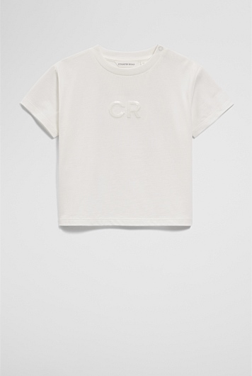 Australian Cotton Short Sleeve Sequin Logo T-Shirt
