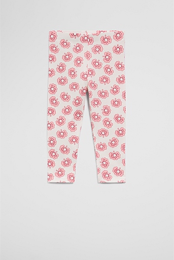 Organically Grown Cotton Blend Printed Legging