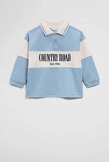 Organically Grown Cotton Logo Rugby T-Shirt