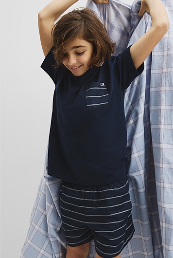 Teen Australian Cotton Short Sleeve Boxer Pyjama Set