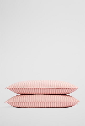 Brae Australian Cotton Stripe Standard Pillowcase Pair