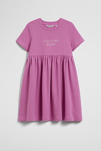 Australian Cotton Blend Short Sleeve Rib Dress