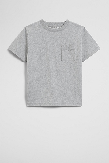 Australian Cotton Relaxed Short Sleeve Pocket T-Shirt