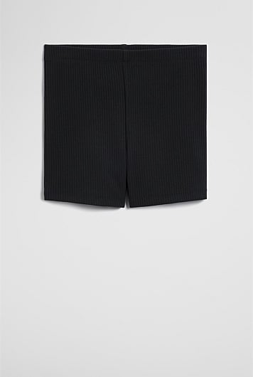 OrganicallyGrown Cotton Blend Rib Bike Short