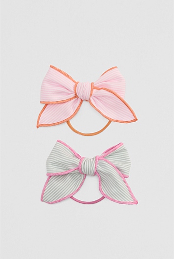 Bow Hair Tie Pack of 2