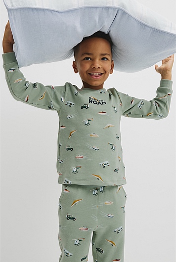 Australian Cotton Long Sleeve Motor Sport Pyjamas