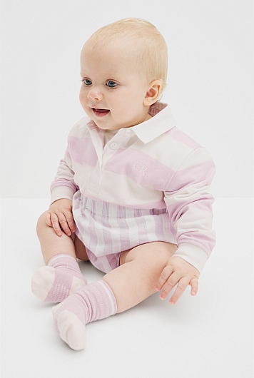 Organically Grown Cotton Blend Long Sleeve Rugby Top
