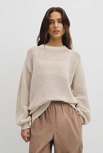 Longsleeve Relaxed Crochet Knit