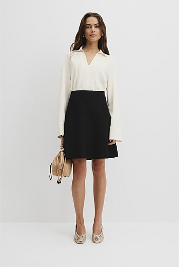 Compact Knit Mini Skirt