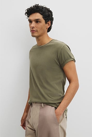 Australian Cotton Longline Garment Dye T-Shirt