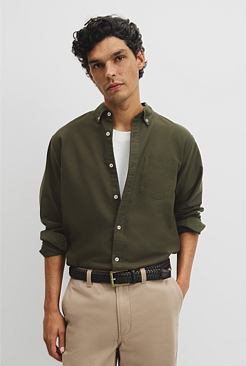 Australian Good Earth Cotton Regular Fit Oxford Shirt