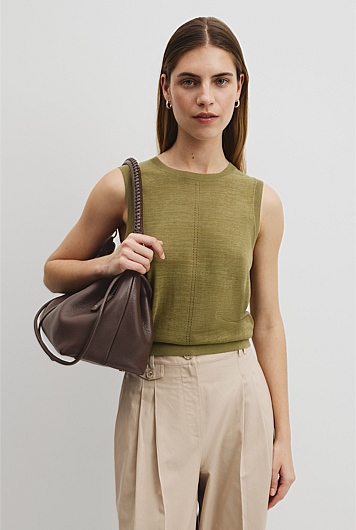Pointelle Detail Neck Tank