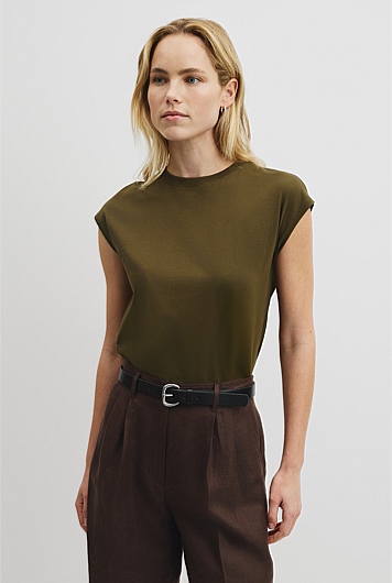 Australian Cotton Relaxed Crew Tank