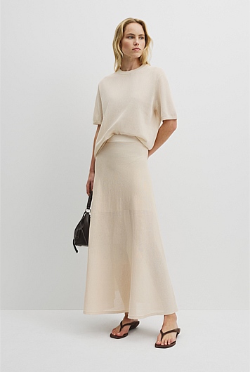 Flared Knit Skirt
