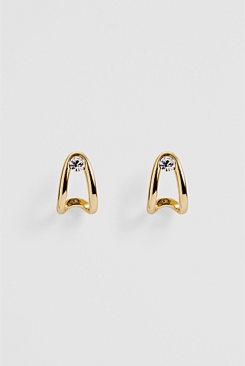 Zoey Crystal Huggie Earring