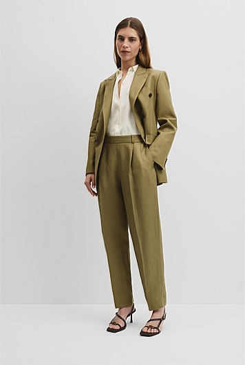 Linen Blend Suit Pant