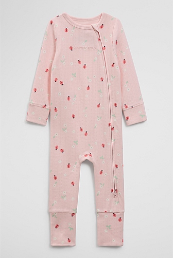 Organically Grown Cotton Blend Pointelle Jumpsuit