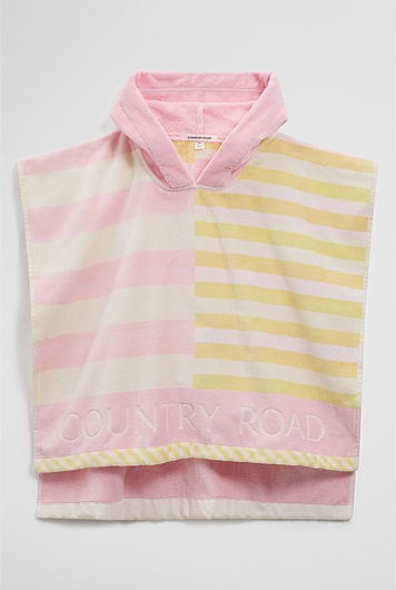 Stripe Swim Poncho