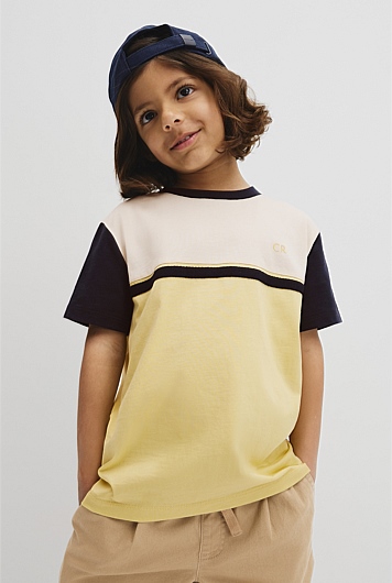 Relaxed Contrast Splice T-Shirt