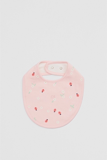 Organically Grown Cotton Blend Pointelle Bib