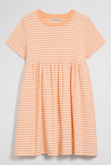 Australian Cotton Blend Short Sleeve Rib Dress
