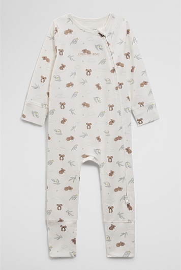 Organically Grown Cotton Jersey Print Jumpsuit