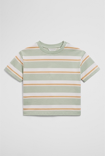 Oversized Stripe Short Sleeve T-Shirt