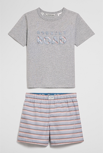 Short Sleeve Logo Pyjama Set