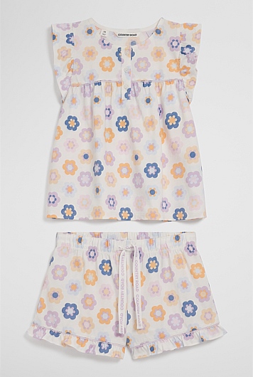 Short Sleeve Frill Sleep Set