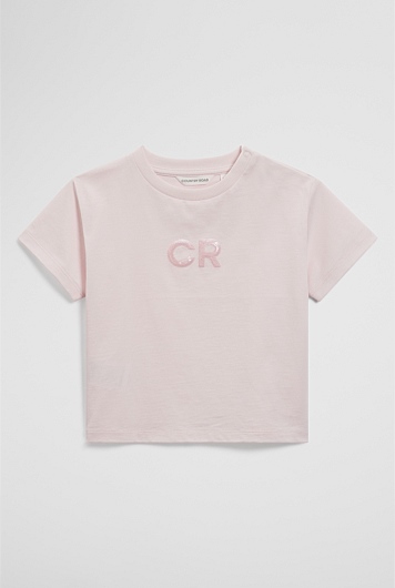 Australian Cotton Short Sleeve Sequin Logo T-Shirt