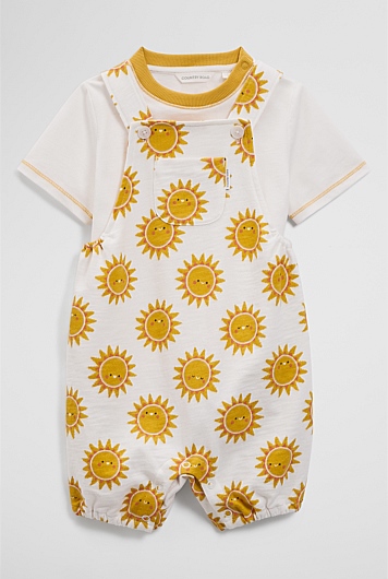Organically Grown Cotton Embroidered Jersey Overall