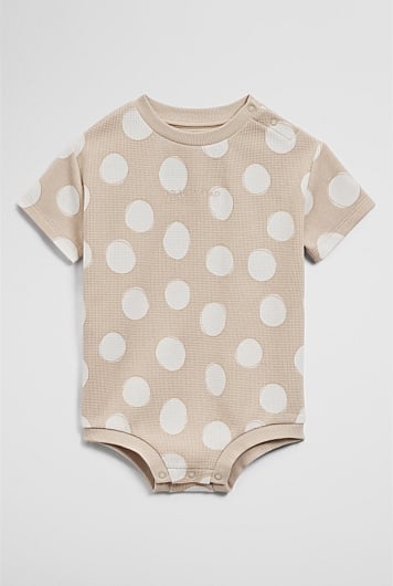 Oversized Waffle Short Sleeve Bodysuit
