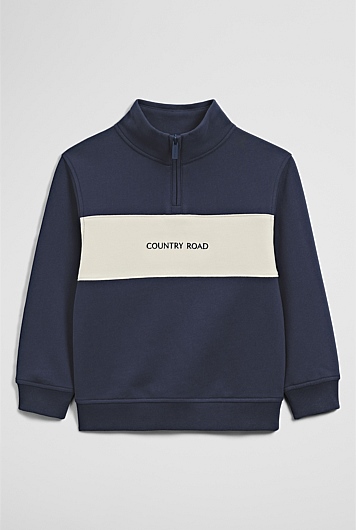 Panelled 1/4 Zip Sweat