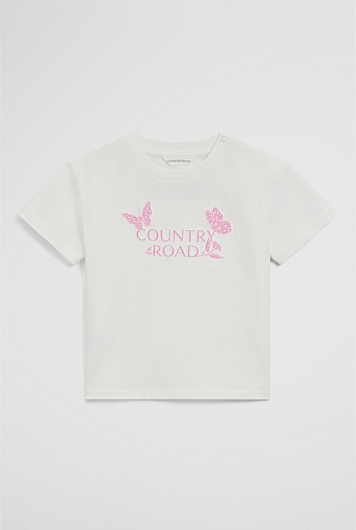 Short Sleeve Print Applique T-Shirt