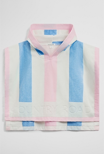 Stripe Swim Poncho